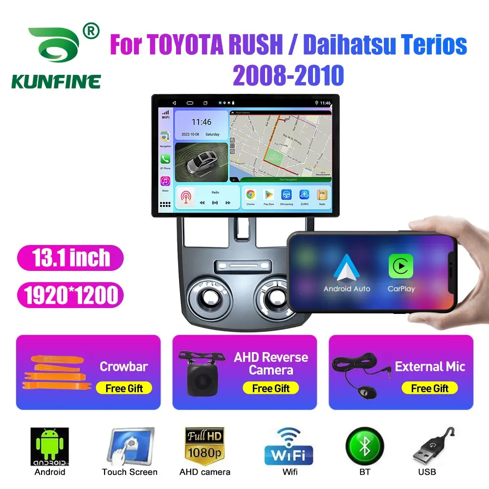 

13.1 inch Car Radio For TOYOTA RUSH Daihatsu 2008-10 Car DVD GPS Navigation Stereo Carplay 2 Din Central Multimedia Android Auto