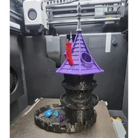 Purple Ghost Dice Tower 3D Printed Crafts Dice Rolling Castle for DND Board Game D&D RPG and Tabletop Gaming Best Gift 2