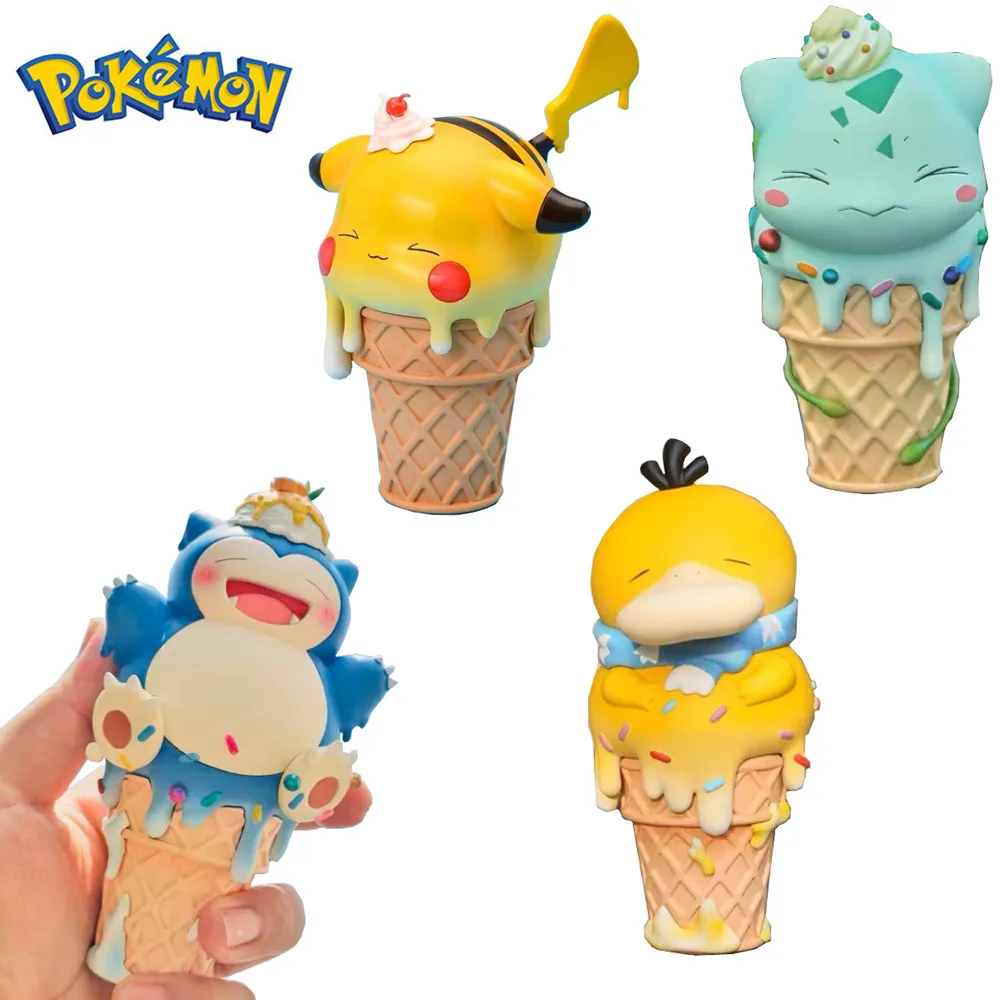 

Pokemon Snorlax Ice Cream Succession Figures Sleep Starry Dream Series Psyduck Snorlax Action Figure Cartoon Doll Model Toys
