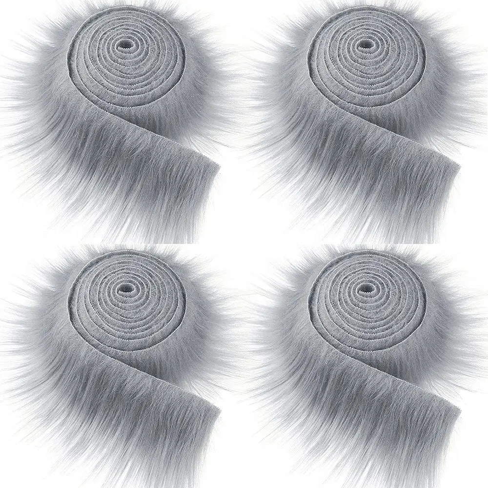 Luxurious Handmade Plush Fur Ribbon Trim Fabric Roll
