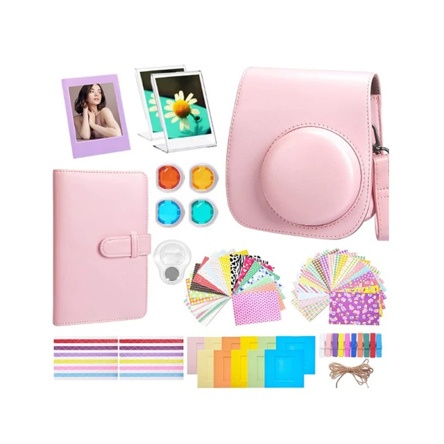  Fujifilm Instax Mini 11 Camera Bundle with 20 Instant Film  Sheets, Carrying Case, Color Filters, Photo Album, Stickers, and  Accessories - Blush Pink : Electronics