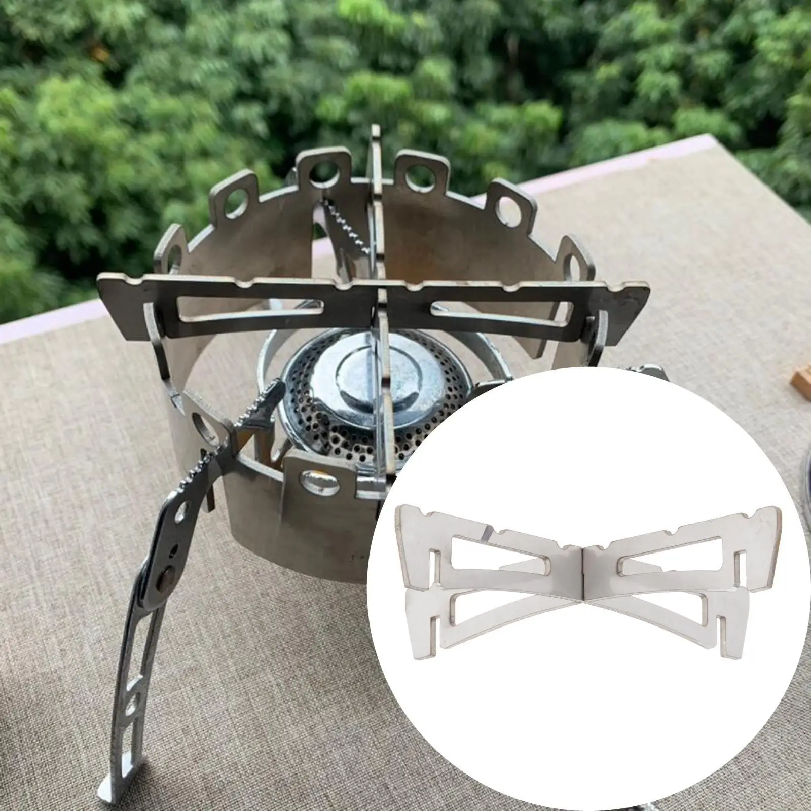 Alcohol Stove Cross Stand Foldable Ultralight Support Stand Stove Shelf Holder Burner Stand Stainless Steel for Picnic Travel 5