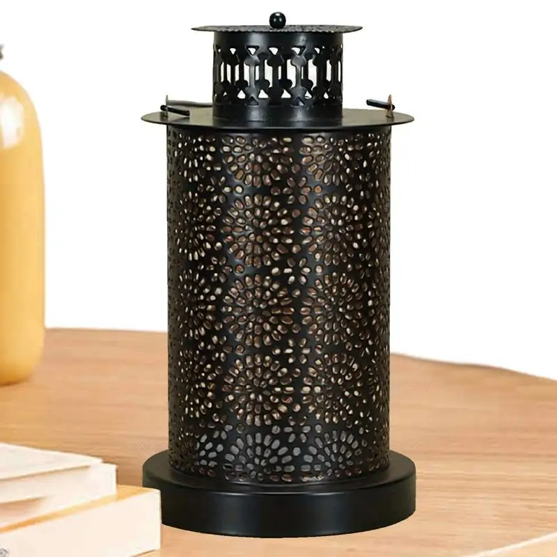 

Фонарь для кемпинга, винтажный полый Железный фонарь, портативный уличный фонарь с ручкой для балкона, спальни, коридора, гостиной