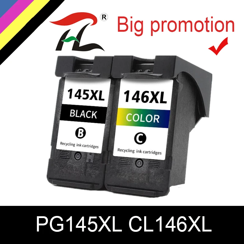 Substituição do Cartucho para Impressora Canon Compatível com Pixma Mg2410 Mg2510 Ts3110 Mg3010 Pg145 Cl146 Substituição 145xl 146xl