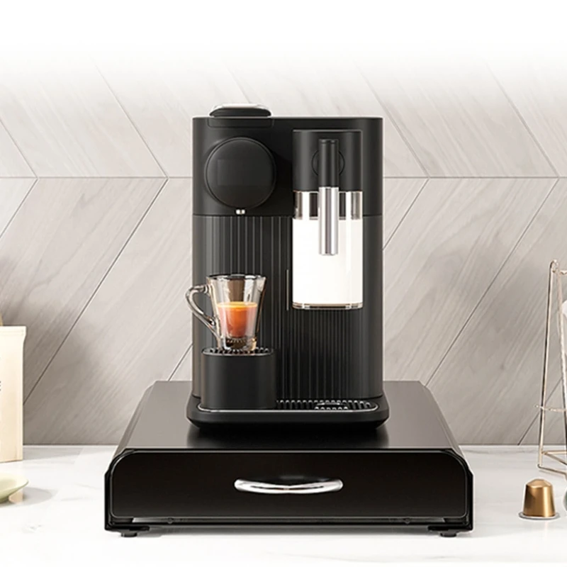 Multifuntional Coffee Display Rack Coffee Pods Storage Box Metal Texture Pods Display Stand Suitable for Table