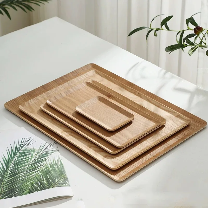Ashwagandha Wooden Tray Cake Bread Tray Bakery Pastry Display Wooden Flat Tray Household Kitchen Storage Tray 2