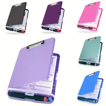 Portablocco con clip a bassa risoluzione (disponibile in vari colori), lavagna portatile robusta da 9,5 x 13 pollici, pieghevole