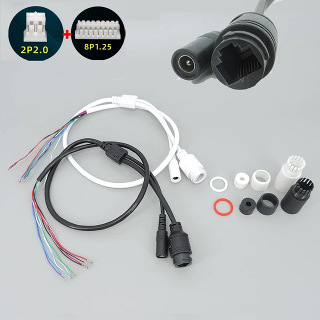 Cctv Network Cable Rj45+dc Waterproof Connector Security Camera