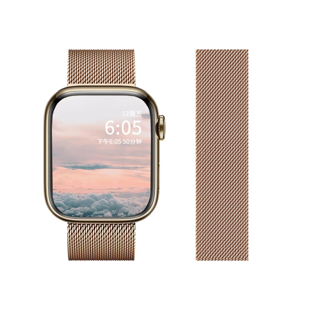애플 워치용 마그네틱 금속 팔찌, 울트라 2 밴드 49mm 45mm 44mm 스트랩, iWatch 시리즈 9 8 7 6 5 4 3 se 41mm 40mm 38mm