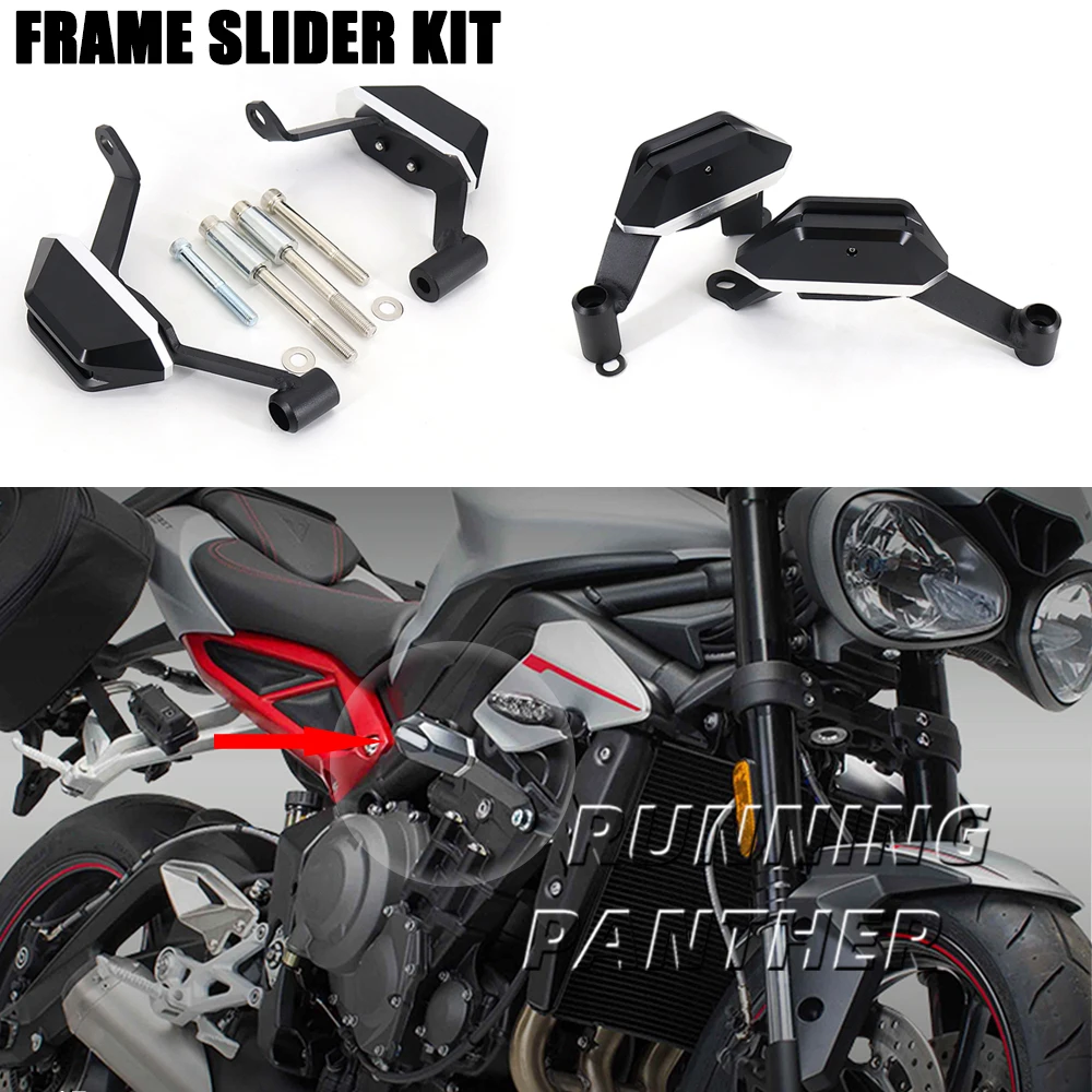 

Motorcycle Engine Guard Anti Crash Frame Slider Kit Falling Protector Cover FOR Street Triple 765S 765R 765RS RS765 675Rx 675R