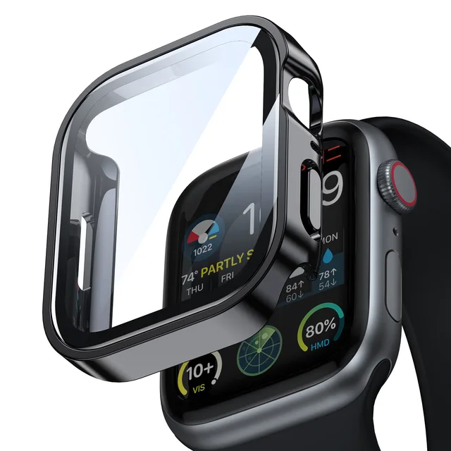 Coque + verre pour Apple Watch 11 10 9 8 7 6 SE, protection d'écran étanche, pare-chocs, série iWatch, 46mm 42mm 45mm 41mm 44mm 40mm 1
