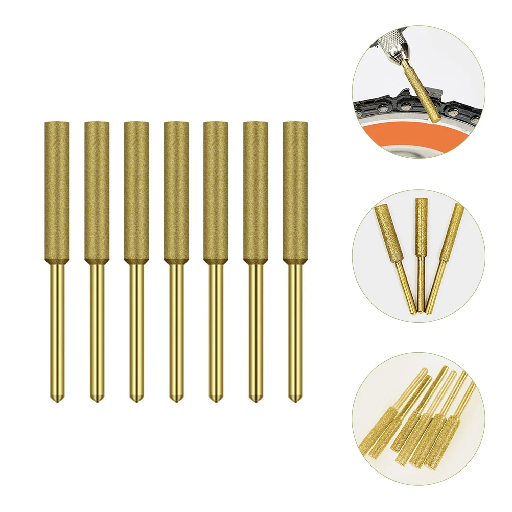 

8 Pcs Chainsaw File Blades Sharpener Sharpening Wheels Electric Bits Corundum for
