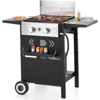 Sophia & William 2-Burner Gas BBQ Grill With Flat Top 1