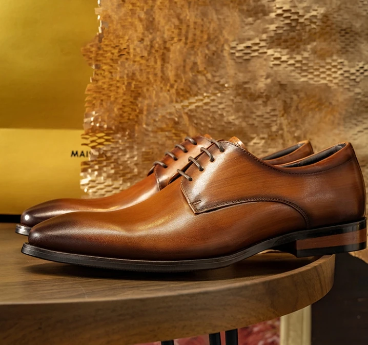 High Quality High Quality Formal Leather Formal Leather Men Dress Shoes Breathable Mens Casual Shoes Italian Luxury Brand 6