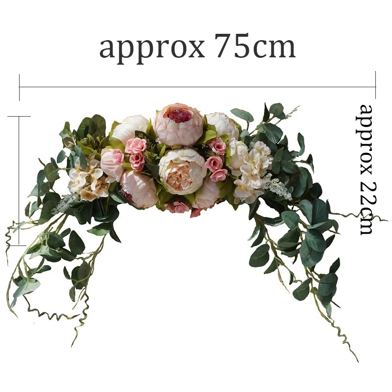 Künstlicher Kranz, Schwellenblume, Pfingstrose, Rose, DIY, Hochzeit, Party, Blumenwand, Arrangement, Zuhause, Ort, Zimmer und Weihnachtskranzbogen – Detail 11