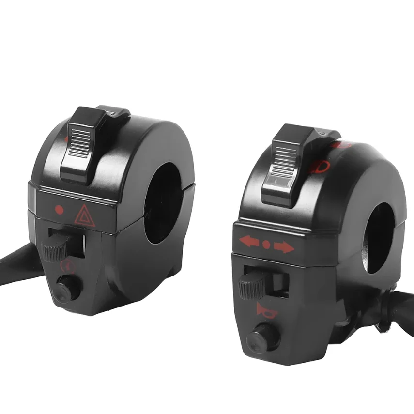 

2Pcs 7/8""22mm Motorcycle Motorbike ATV Handlebar Low Beam Light Turn Signal Horn Switches Left & Right Side Control Switch