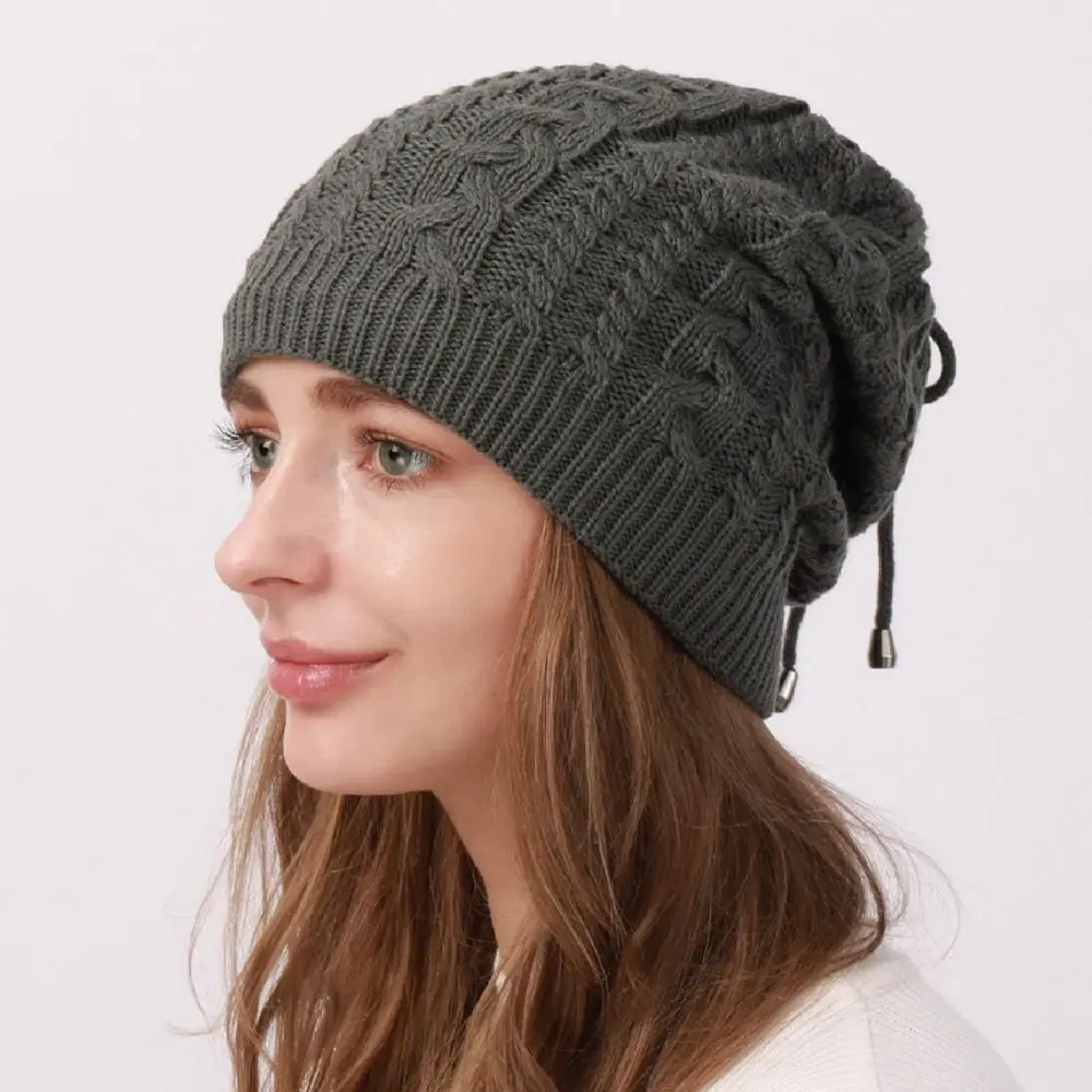 Soft Knitted Cotton Beanie Hat Scarf for Men and Women