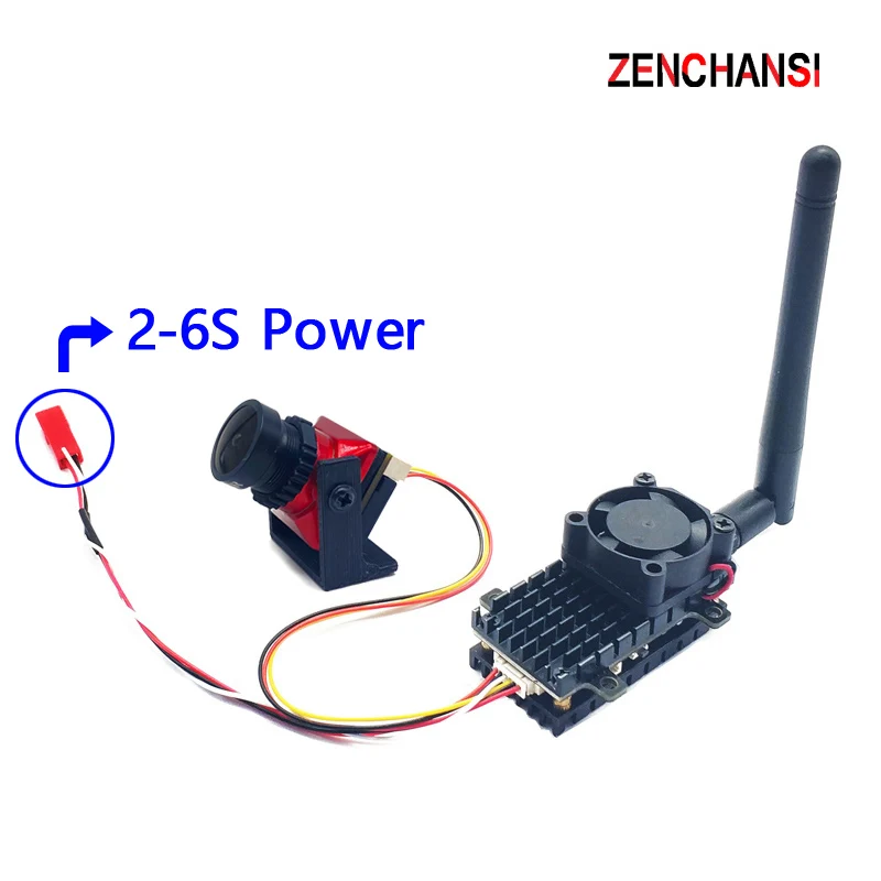 2W FPV Wireless Transmitter 2000MW 48CH+Receiver+1000TVL Cam Over 20Km