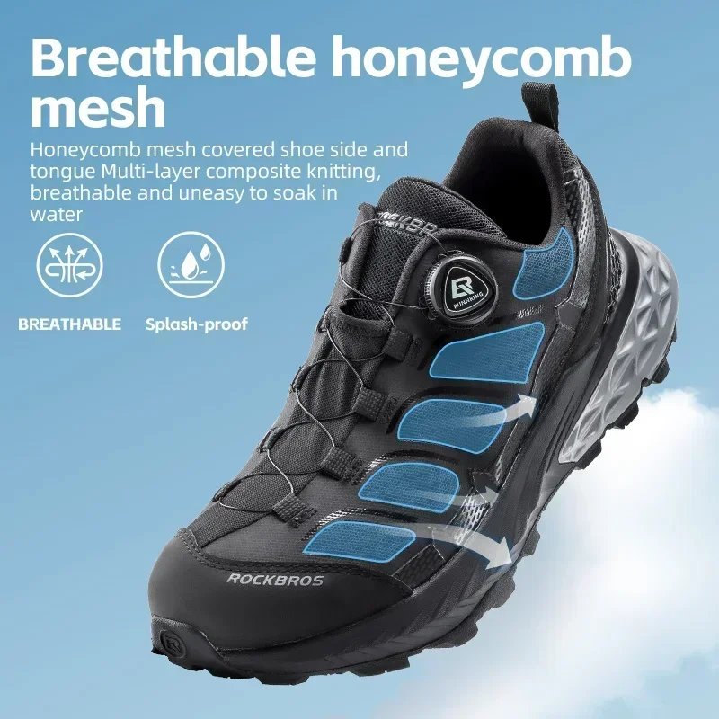 ROCKBROS Sports Shoes Men Cycling Outdoor Activity Footwear Soft Breathable Shoes Women Hiking Climbing Camping Non-slip Sneaker 2