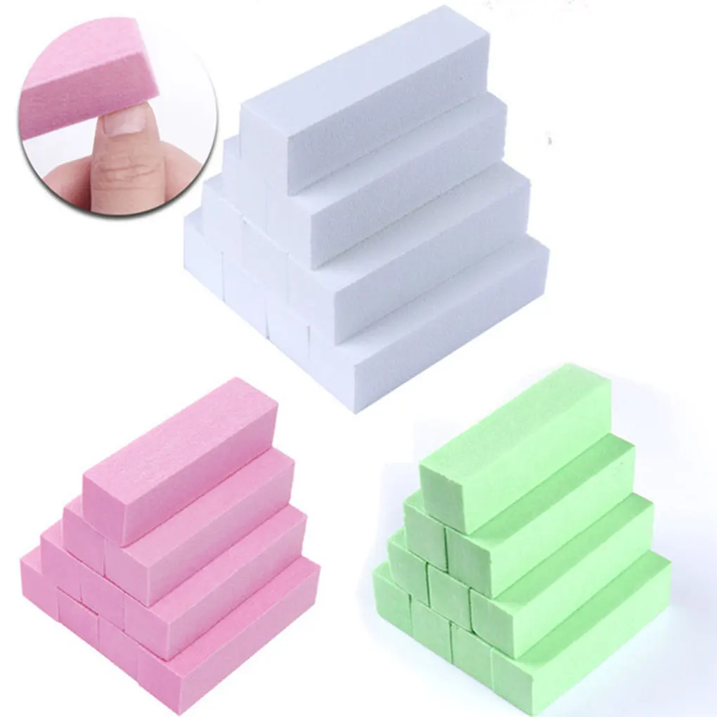 Buffing Sanding Files Block Pedicure Manicure Care Nail Art Buffer Polish White Nail File Nail Art Tips Manicure Pedicure