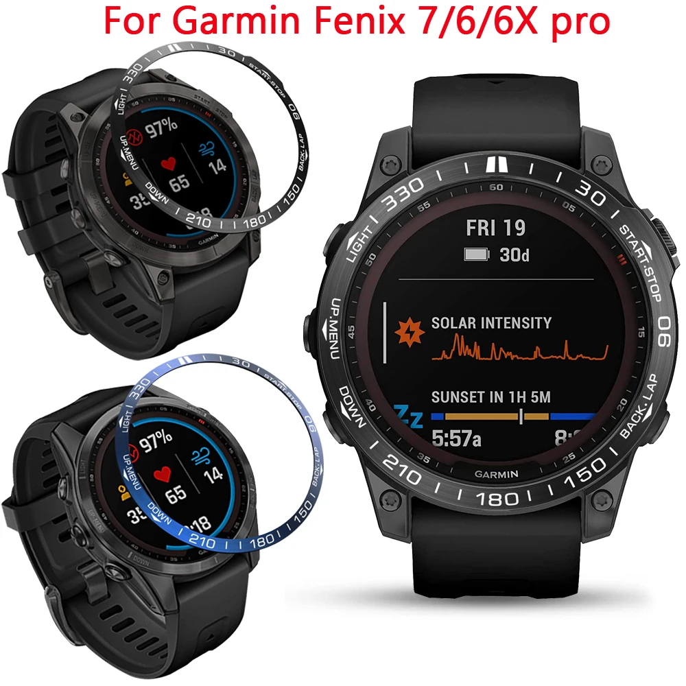 

Металлическое кольцо для смарт-часов Garmin Fenix 6 6X Pro 7 5 Plus