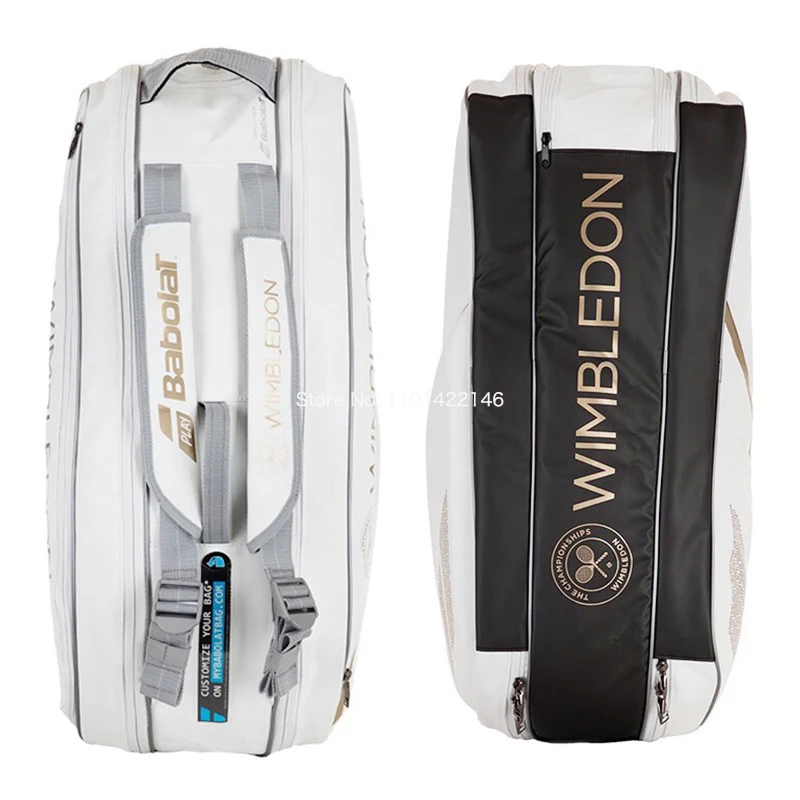 Original Babolat Wimbledon Bag Holds Up To 6 Tennis Rackets For Women Men With Independent Shoe Compartment Sports Backpack 5