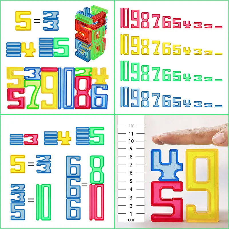 Montessori Rainbow Blocks Shape Matching Sensory Toys