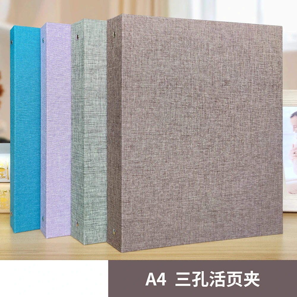 

Папка-органайзер льняная А5/А4 с тремя отверстиями