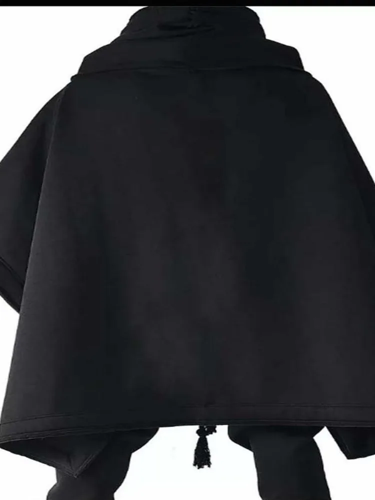 Men's Oversized Autumn Winter Coat Hooded Jaet Mid-Length Loose Fit Fce Lined Windbreaker Personali Outerwear Coat