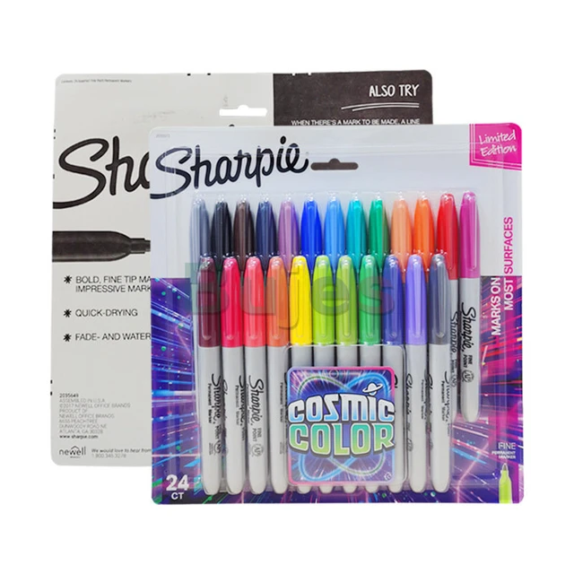 Sharpie Permanent Markers Ultra Fine Point Cosmic Color Limited Edition 24  Count