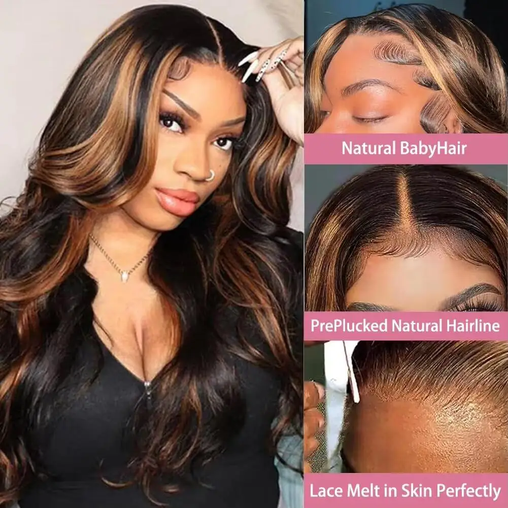 Max-lace Wig FB 30 13x4 13x6 Frontal Lace Preplucked Colored body wave HD Transparent Lace Human Hair Wig 200 Density 46 inch