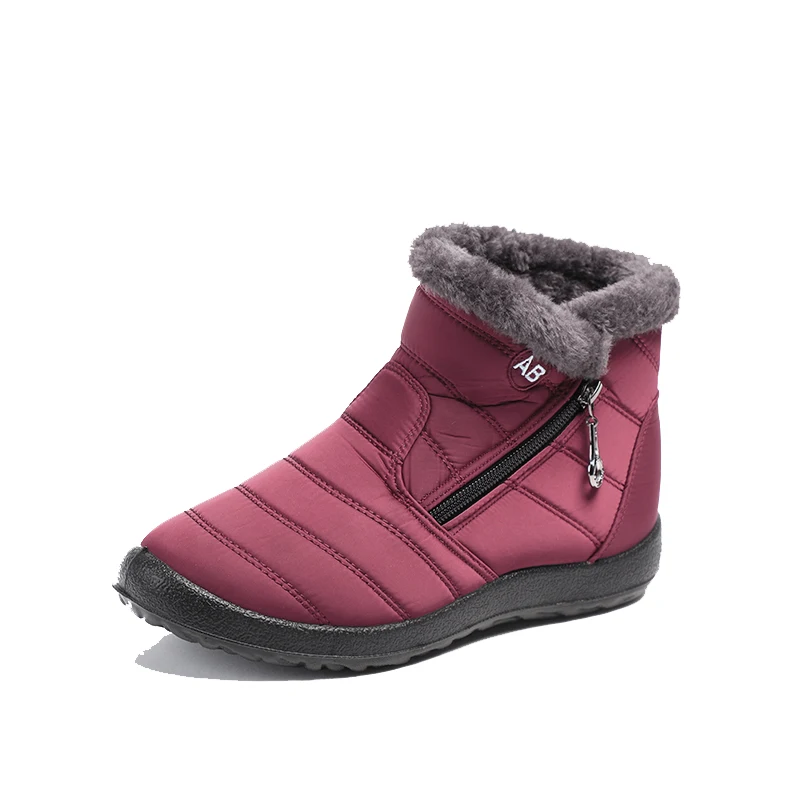 Waterproof Cotton Women Snow Boots Warm Soft Bottom