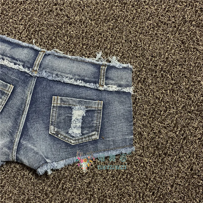 Vintage Denim Shorts flat lay