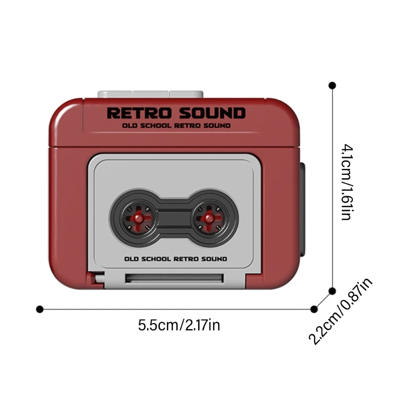 Portable Mini Player Vintage Music Recorders, for Collectors and Hobbyists Music Playback Recording
