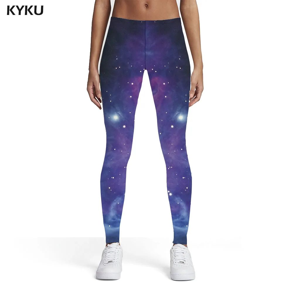 KYKU Galaxy Leggings Women Space Printed pants Universe Sport Nebula 3d