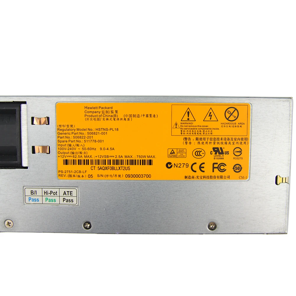 For HP DL380 G6 G7 750W Server Power HSTNS-PL18 511778-001 DPS-750RB A Power Supply Mining блок питания для пк