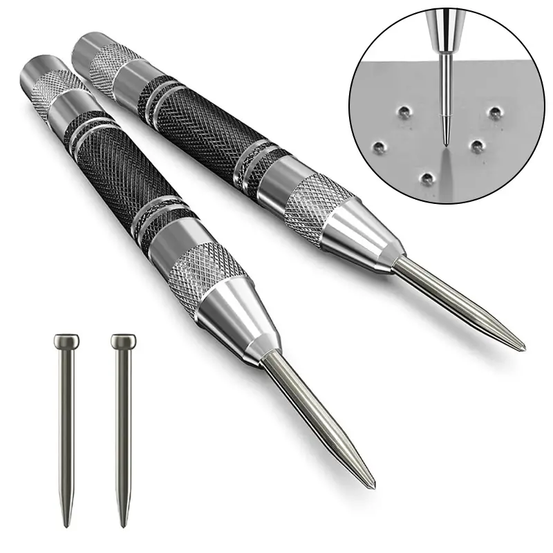Automatic Centre Punch General Woodworking Metal Drill Adjustable Spring Loaded Automatic Punch Hand Tools for Metal Wood Glass image 1