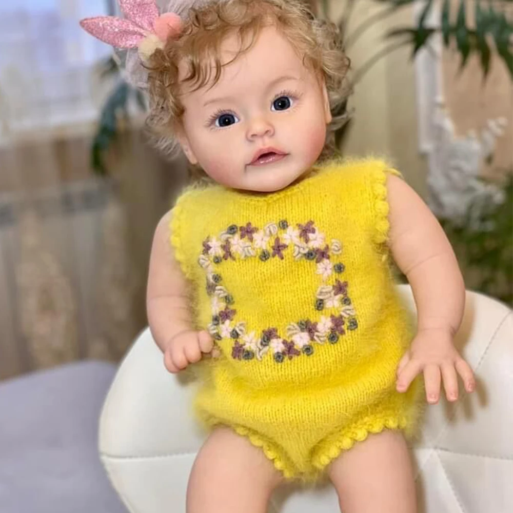

60CM Real Picture 3D Skin Multiple Layers Painting Visible Veins High Quality Reborn Toddler Girl Doll Sue-sue Art Dol