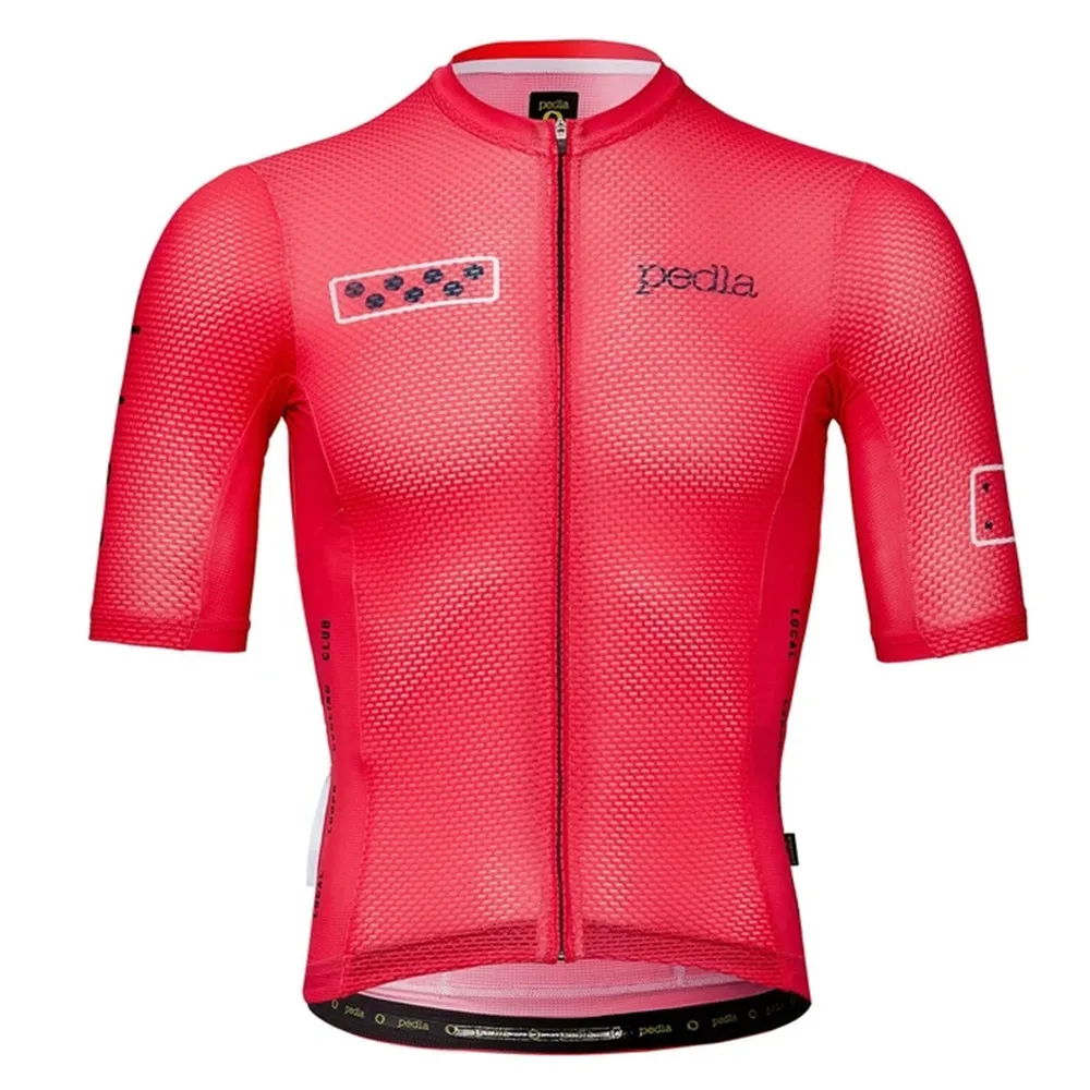 thumbnail image 1 of Maillot de ciclismo local Pedla para hombre, club de equitación, verano 2022, manga corta, camiseta de carreras de bicicletas, mangas transpirables, color retro, 1 of 5