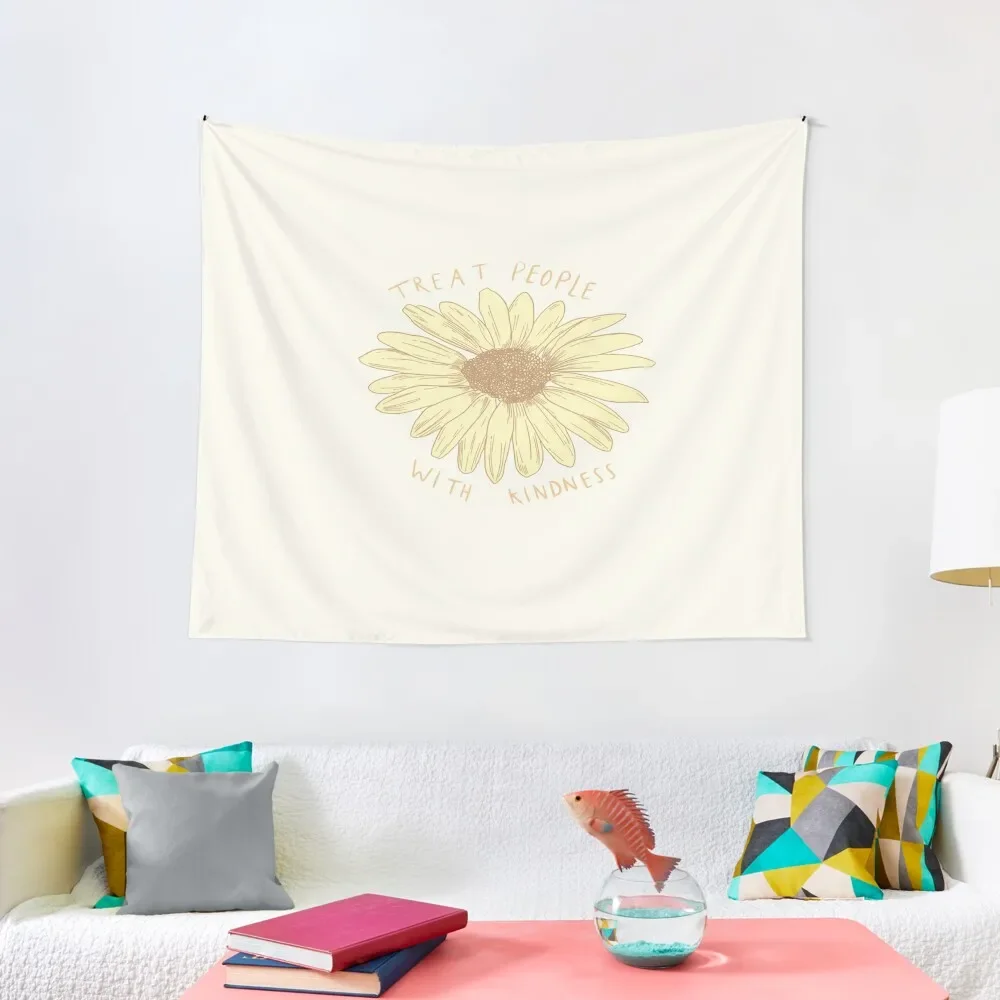 

Treat People With Kindness Yellow Daisy Tapestry Cute Room Decor Home Decorators Tapestry