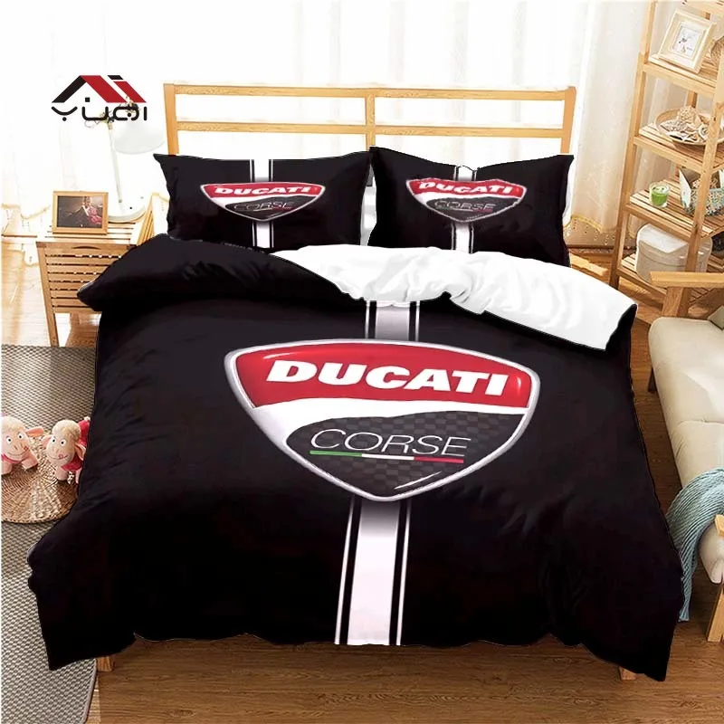 

Ducati Motorcycles Logo Pattern Duvet Cover Set Bedding for Adult Kids Bed Set Comforter Cover Bedding Set 10 Sizes