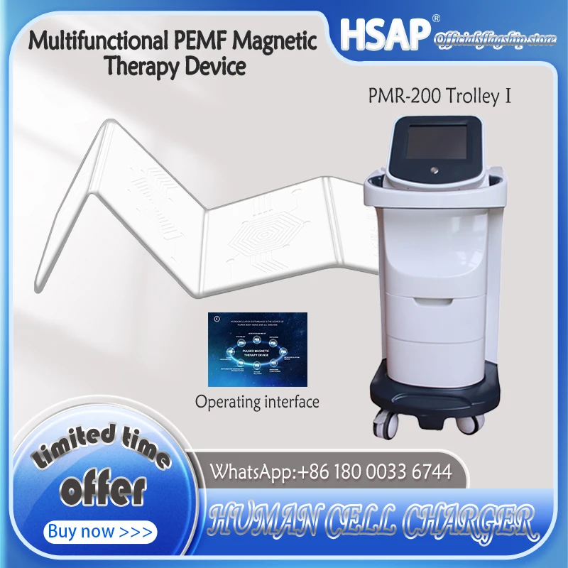 Multifunctional PEMF Magnetic Therapy Device Human Whole Body Pain Relief Machine Trolley commercial Sub-health conditioning