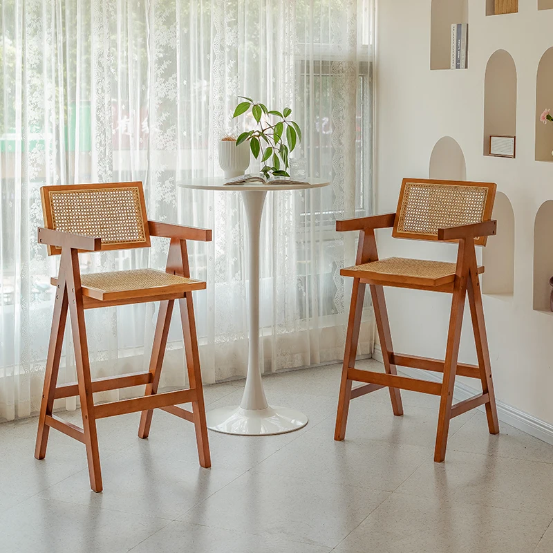 Nordic Bar Chairs Modern Waiting Comfortable High Chairs Reception Counter Furniture