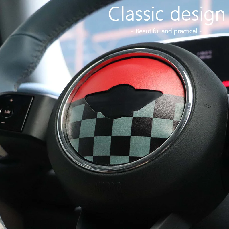 Steering Wheel Stickers For Mini cooper Accessories For R50 R52 R53 R55 R56 R60 R61 F54 F55 F56 F60 J01 U25 Dedicated CarSticker