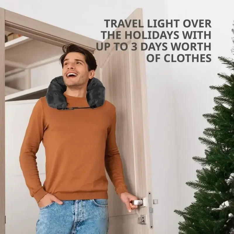 Stuffable Clothing Travel Neck Pillowcase Rectangle Neck Pillowcase Portable Travel Storage Bag Neck Pillow Airplanepillow 5