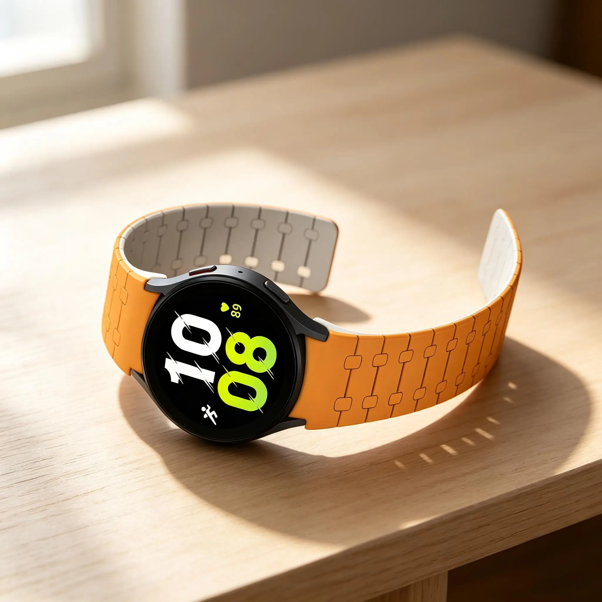 Magnetic Silicone Sport Watchband - 20mm Strap in Sleek Design