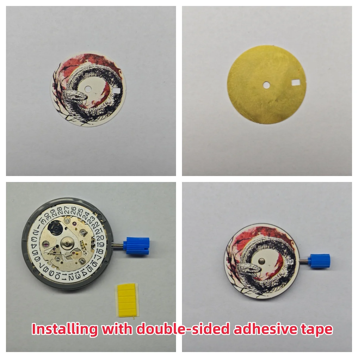 トラ様 ゴールドダイヤル コンビDJ36 オマージュ カスタムMOD NH35A Custom New Year Snake Dial For Seiko Mods Fit NH35 NH36