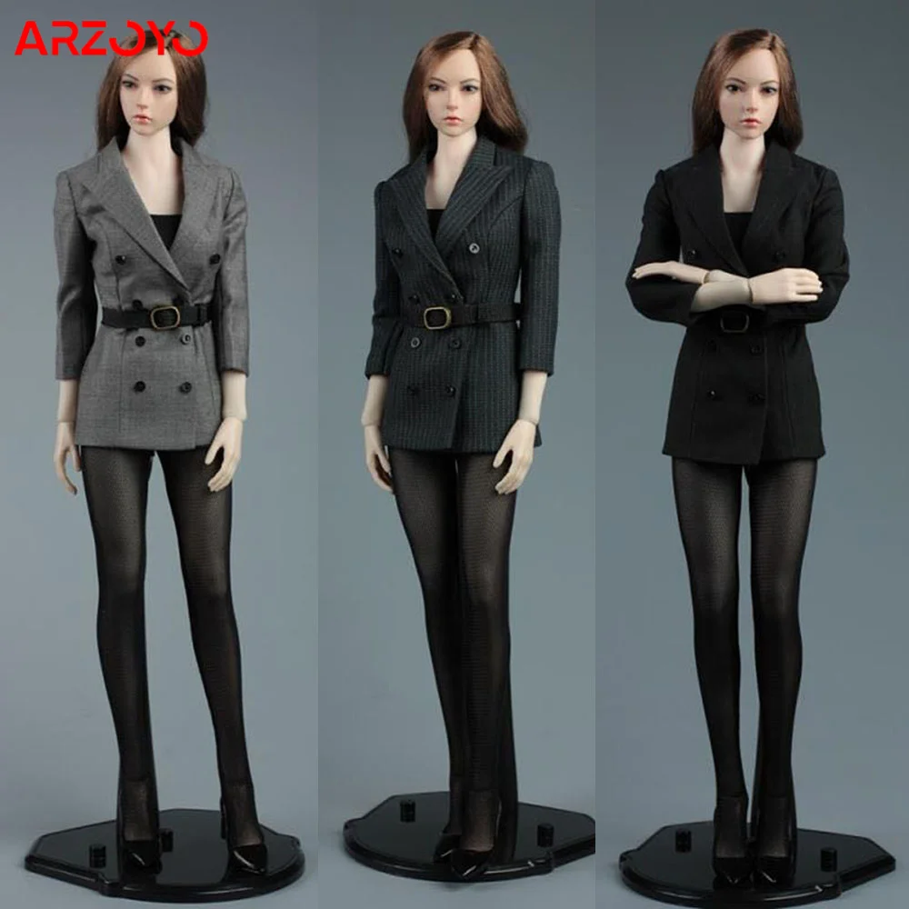 

AFS A015, масштаб 1/6, женская тонкая облегающая деловая форма, костюм, колготки, обтягивающие грудь, комплект на высоком каблуке, модель для 12-дюймовой экшн-фигурки
