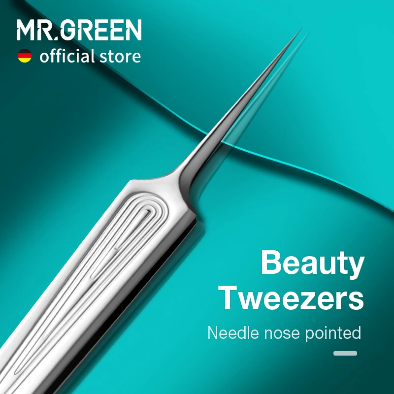 Mr.green Ingrown Hair Tweezers Needle Nose Pointed Tips Eyebrows