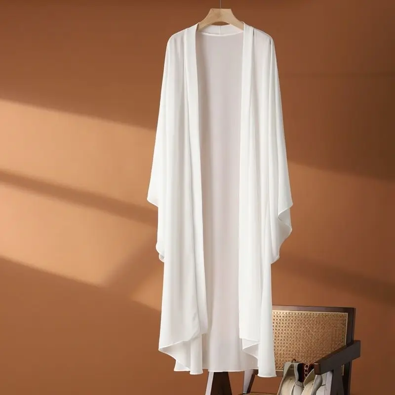 Summer Sun Protection Clothing Women Long Cardigan Women Chiffon Chinese Hanfu Coat Ladies Shawl Outerwear